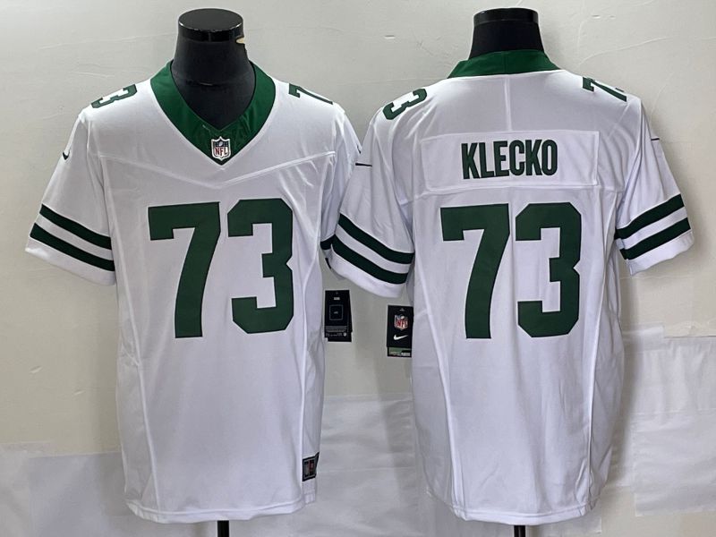 Men New York Jets #73 Klecko White Nike Throwback Vapor Limited NFL Jersey->oakland raiders->NFL Jersey
